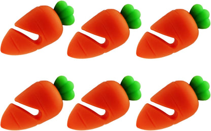 6PCS Silicone Heat Resistant Holder Keeping Lid Open Carrot Spill-proof Lid Lifter for Kitchen Restaurant Cooking Assistant to Reduce Soup Spills