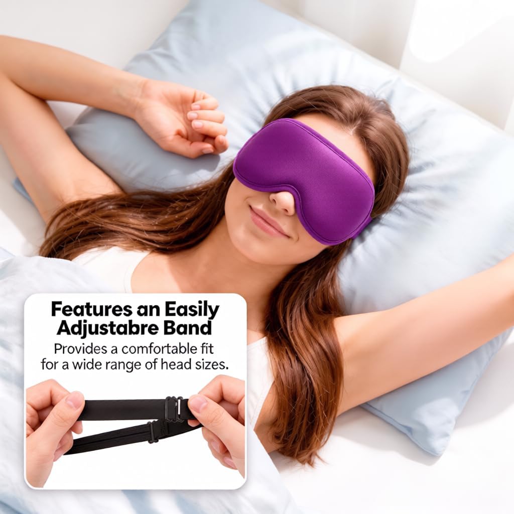 3D Cooling Gel Weighted Eye Mask for Sleeping, 100% Blackout Sleep Mask