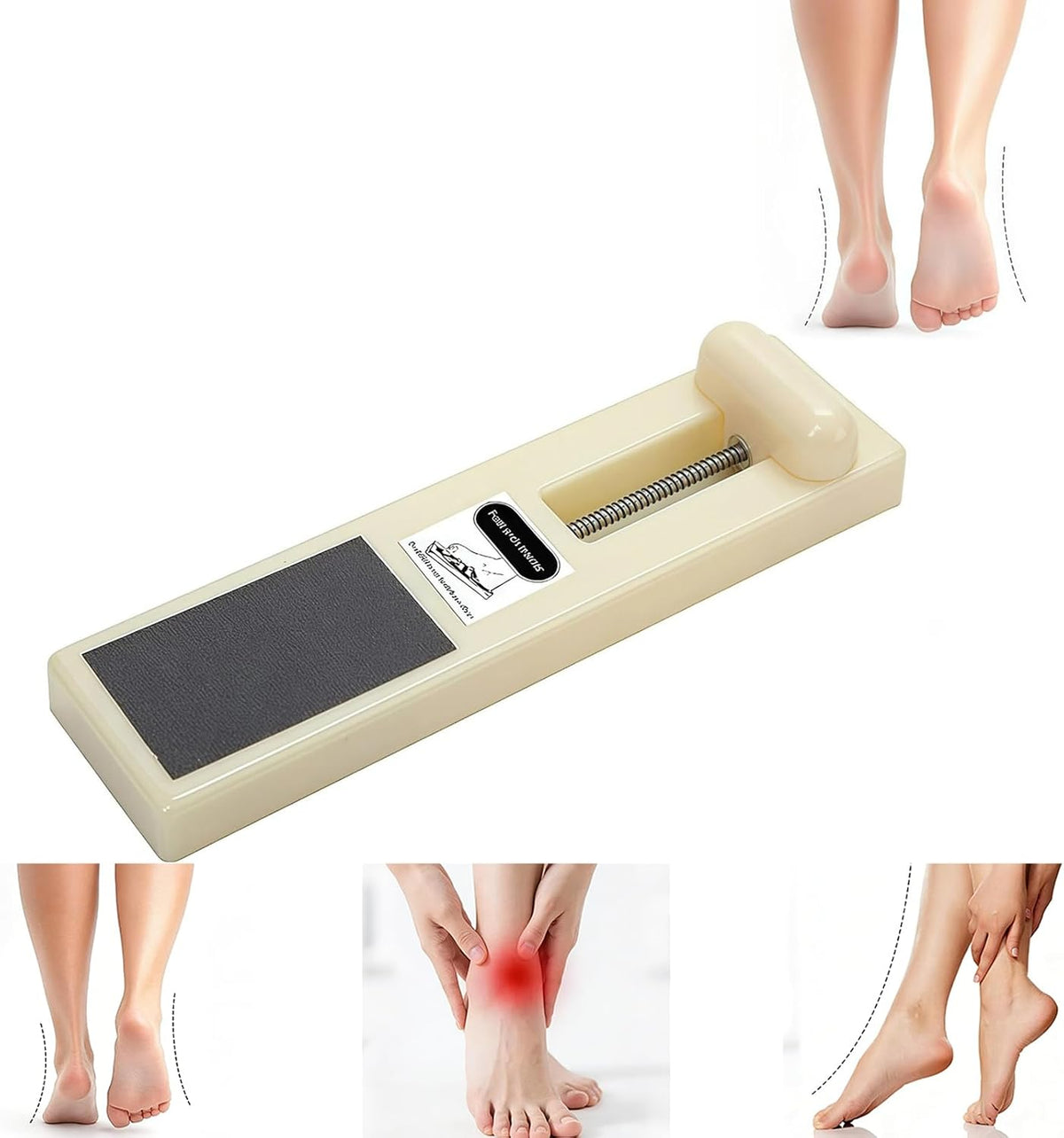 Professional Ankle Strengthener and Foot Arch Trainer, Foot Exerciser Ballet Foot Stretcher Strengthening Equipment, Single Leg Ballet Stretcher Exercise Device, Physical Therapy Balance Slider,Beige