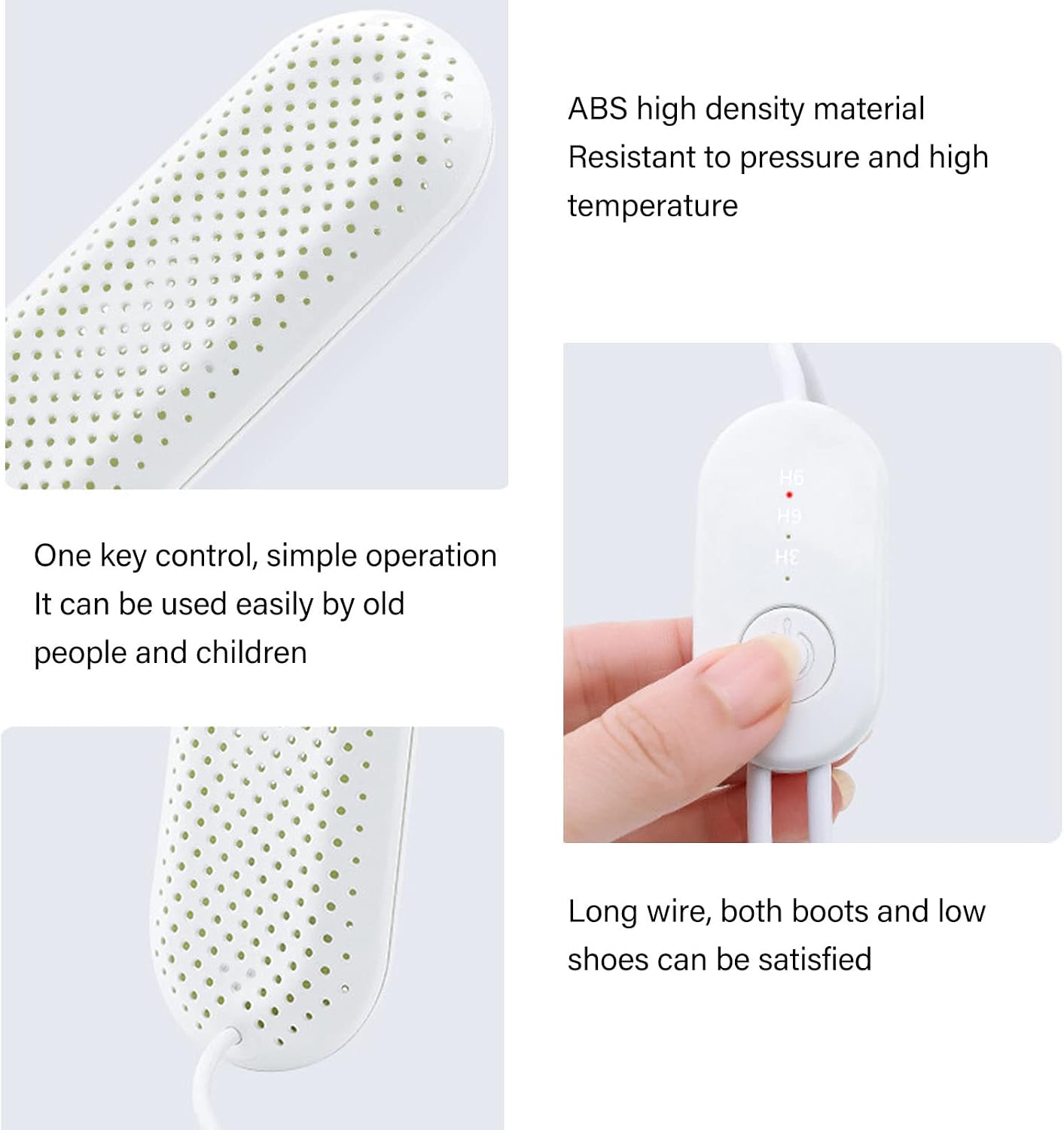 Household USB Shoe Dryer, Portable Boot Drying Student Dormitory Heater Adult Foot Deodorizing Boot Shoes Dryer with Timer for Travel Sneaker Socks Gloves Drying