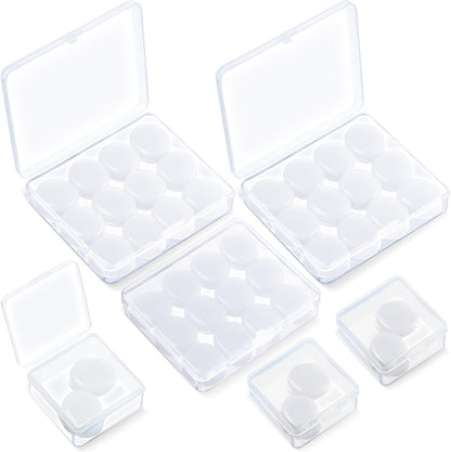 Frienda 21 Pairs Silicone Ear Plugs for Sleeping,Blue, Orange, Rose Red