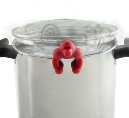 2 Pcs Pot Lid Lifter Silicone Spill Proof Lid Lifter Splash-Proof Steam Release Pan pot lid lifter Kitchen Tool Decoration Pot Lid & Cute Kitchen Accessories (Mix)