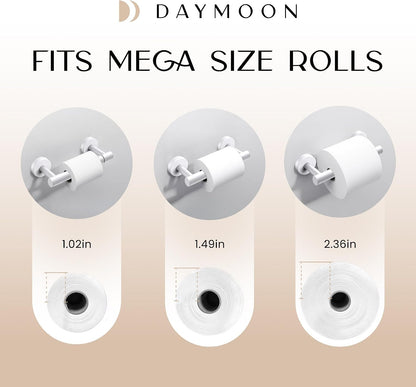 Day Moon™ - Toilet Paper Holder with Shelf - Modern Roll Holder for Bathroom - 1 Pack - Wall Mount - with Storage, Gold