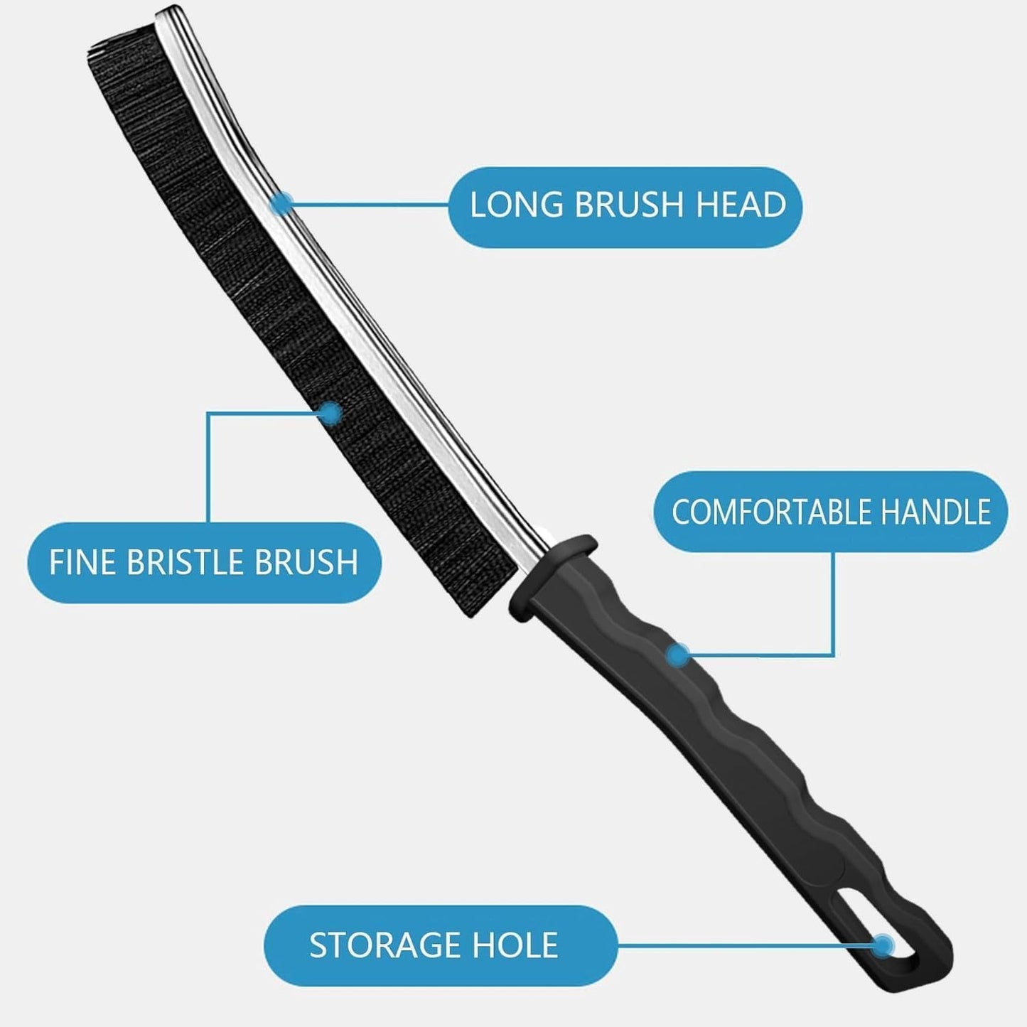 Crevice Cleaning Brush, Multi-Purpose Hard Bristle Brushes for Deep Cleaning Kitchen, Bathroom, Grout, Sink, Cup, Teapot, Bottle, Blender, Corners, Tight Spaces & More 6 Pcs