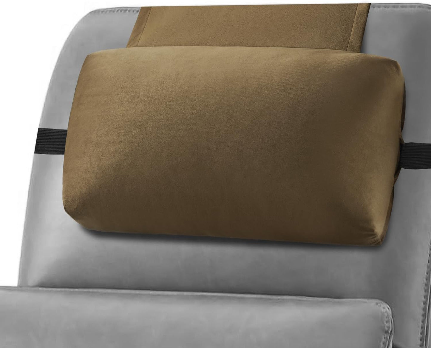 Head Recliner Pillow Adjustable Shredded Memory Foam Headrest Pillows for Recliner Chairs,Non-Slip Velvet Cushion for Pain Relief Neck Support Pillow for Travel Home Sofa Armchair with Zipper Cover