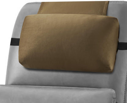 Head Recliner Pillow Adjustable Shredded Memory Foam Headrest Pillows for Recliner Chairs,Non-Slip Velvet Cushion for Pain Relief Neck Support Pillow for Travel Home Sofa Armchair with Zipper Cover