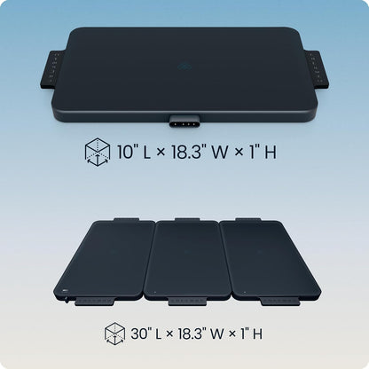Chefman Everything Warmer Electric Warming Tray, 20” x 16” Modular Expanding Design, Graphene Full-Surface Heating, Food Warming Mat for Parties, Gatherings & Daily Use, Two Tempered Glass Panels