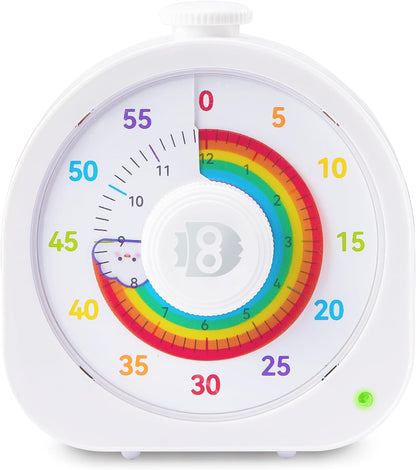 Visual Timer for Kids 60Min/12H Dual Countdown Timers with Magnetic Sticker | Rechargeable Timer with Pomodoro Mode, ADHD Time Management Tool for Classroom Kitchen Office, Silent Operation
