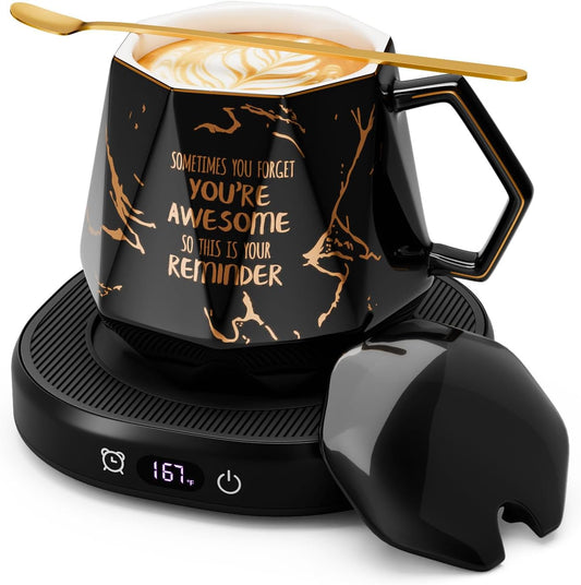 Coffee Mug Warmer Set Smart Heated Electric Tea Coffee Cup Warmer for Desk