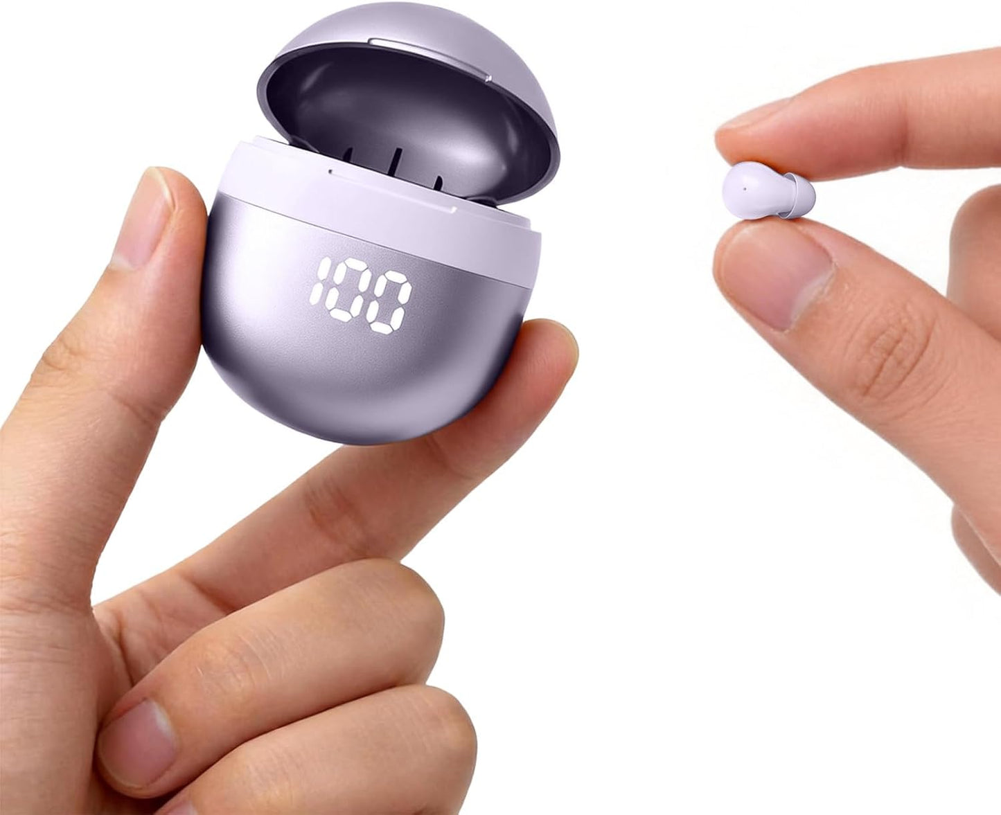 Small Mini Invisible Earbuds Small Mini Headphones Wireless Bluetooth | Low Profile Micro Smallest Tiny Discreet Hidden Earbuds for Work, Invisible Sleep Earphone Ear Buds for Small Ear Canals