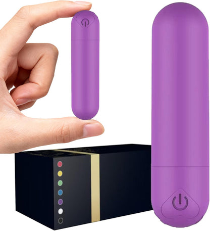 Mini Handheld Electric Back Massager Waterproof Quite Massager, Portable Massager for Back Neck Shoulder Body,Light Purple