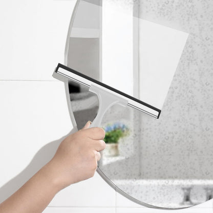SetSail Squeegee for Shower Glass Door, 10 Inches, Black | Stainless Steel Shower Squeegee for Glass Doors, All-Purpose Window Squeegee for Shower Mirror Bathroom Car Window Cleaning