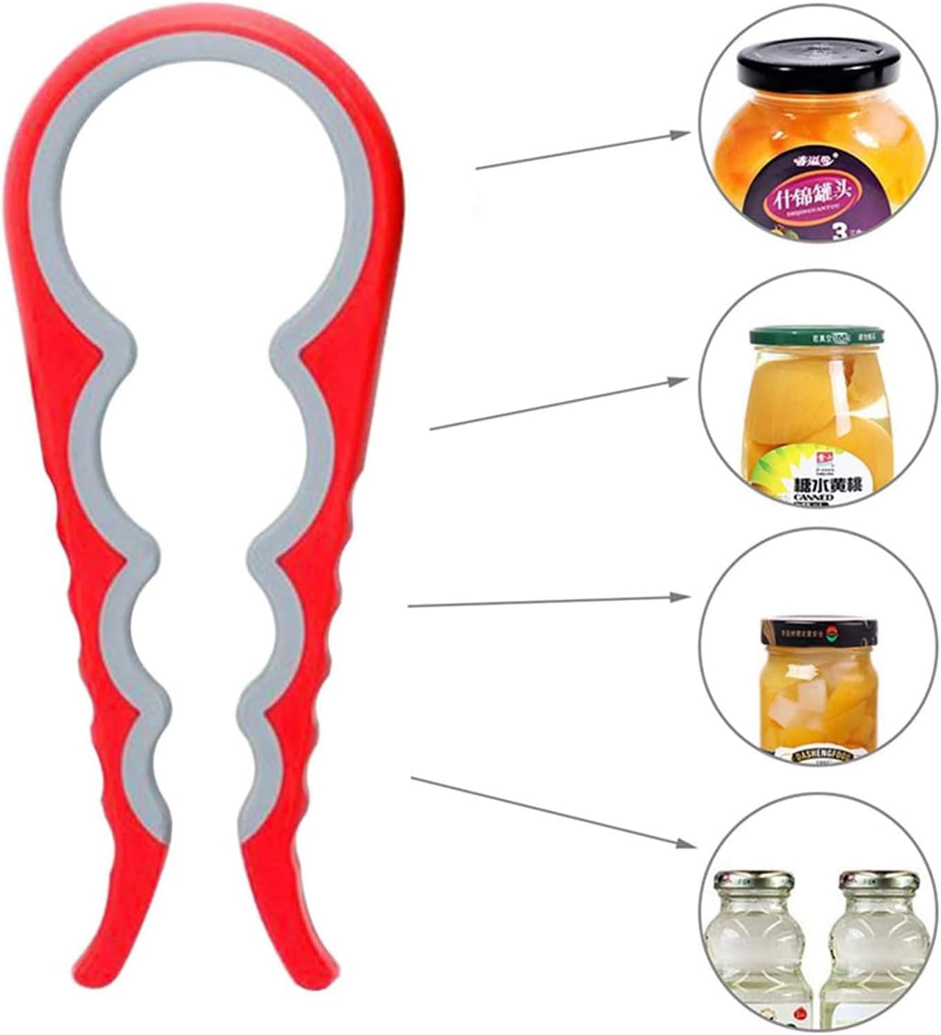 Jar Opener for Seniors with Arthritis,Jar Opener for Weak Hands,5-in-1 Bottle Opener,4-in-1 Can Opener (A-Blue)