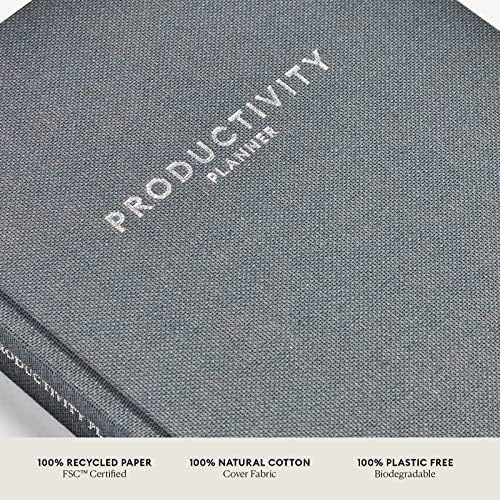 Intelligent Change - 3-Month Productivity Planner, Productivity Tools for Time-Management and Mindfulness, Daily To-Do List, A5 Undated Quarterly Planner, Beige (Beige)