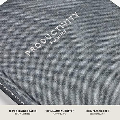 Intelligent Change - 3-Month Productivity Planner, Productivity Tools for Time-Management and Mindfulness, Daily To-Do List, A5 Undated Quarterly Planner, Beige (Beige)