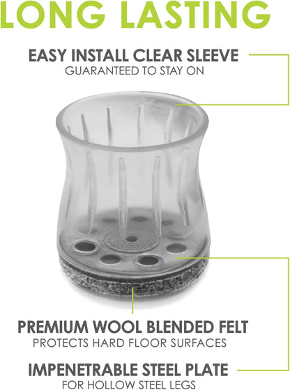 Slipstick Gorilla Felt Furniture Pads (189 Piece Variety Pack) Premium Furniture Pads & Chair Leg Floor Protectors for Hardwood Floors & Hard Surfaces