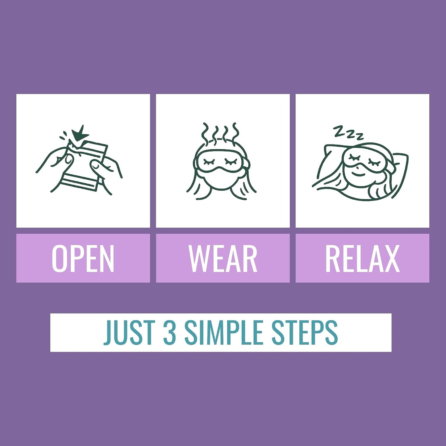 NOVEHA Lavender Self Heating Steam Eye Mask for Dry Eyes 30PCs Air-Activated Steam Eye Mask Warm Compress for Ease Daily Strain, Eye Relaxation, Travel & Spa Use, Soothing Moist Heat for Stressed Eyes
