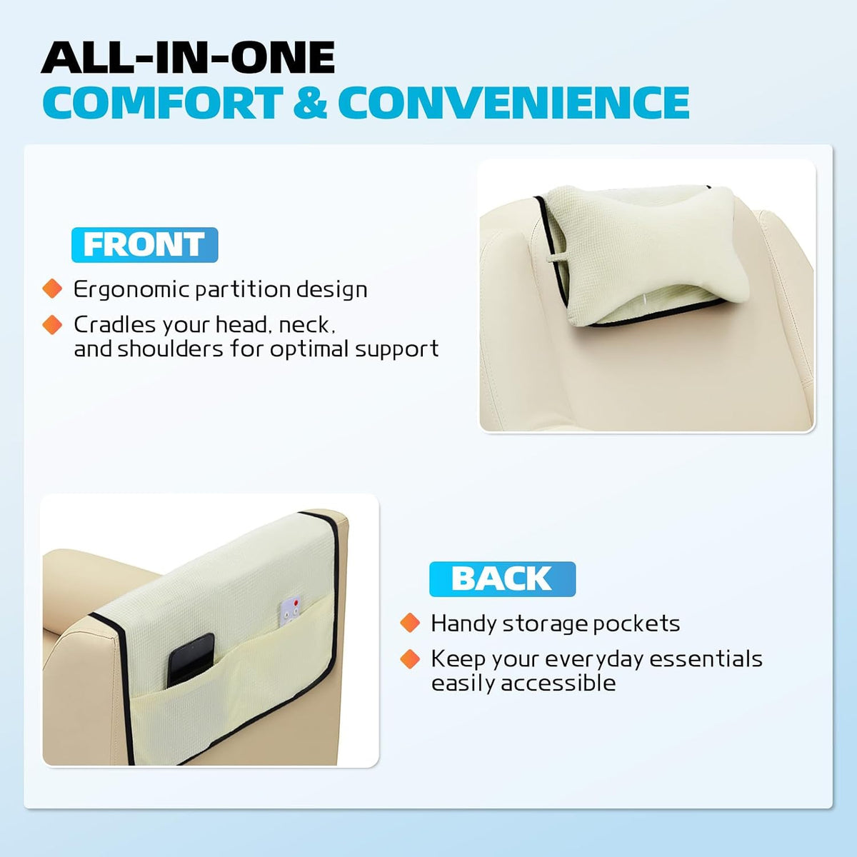 Recliner Head Pillow for Neck, Recliner Pillow for Headrest, Sofa, Chair