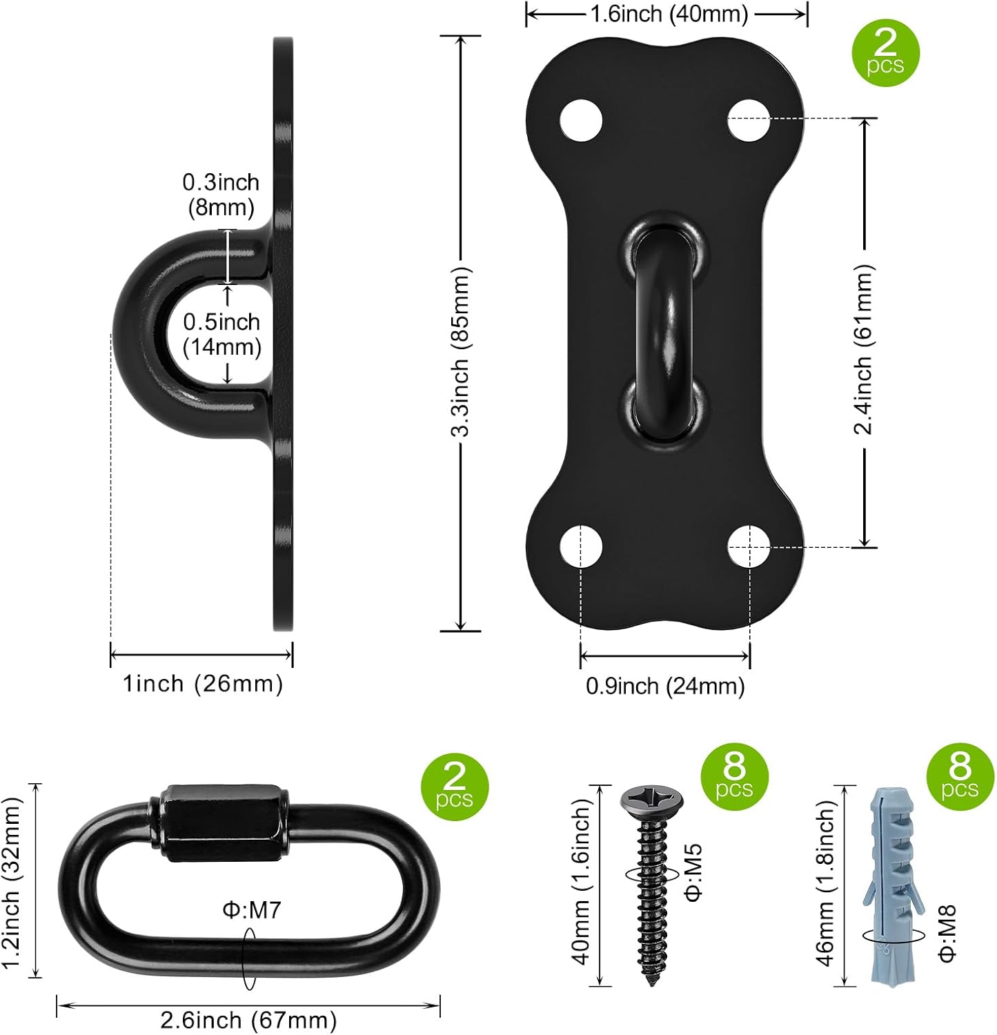Wall Mount Dog Leash Holder, Heavy Duty Fully Welded Hook, 1 Pack | Convenient for Lead Management, Simple Installation, Sturdy Structure Suitable for Indoor, and Outdoor Use