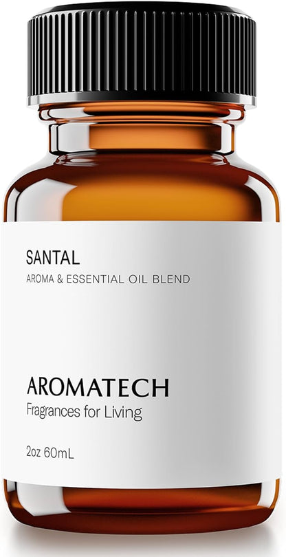 AromaTech Santal Aroma Essential Oil Blend: Luxury Hotel Inspired Aromatherapy with Amber, Vanilla, Cedar & Sandalwood for Ultrasonic Diffusers (0.33 Fl Oz (Pack of 1))