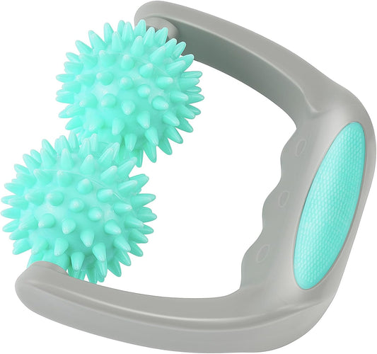 Coolife Fascia Release Spiky Massage Roller, Muscle Cellulite Massager | Deep Tissue Massage Tool for Neck Shoulder Legs, 2 Balls Pressure Trigger Point Myofascial Manual Body Massager for Women Men
