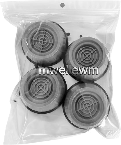 Mwellewm Anti Vibration Pads for Washing Machine Shock and Noise Reducing Washing Machine Support Anti Slip Vibration Rubber Washing Machine Feet Dryer Washer Vibration Stabilizer(1.7D x 0.16 H)