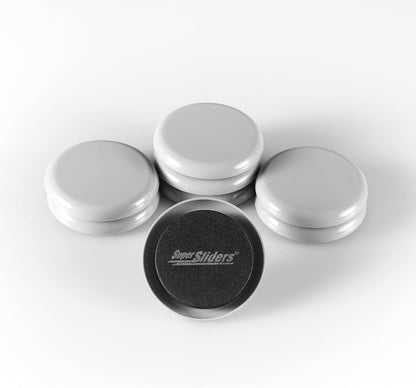 Super Sliders 2 1/2" Round Reusable Furniture Sliders- Easily Move Small to Medium Sized Items Across Carpet 8 Pack Gray