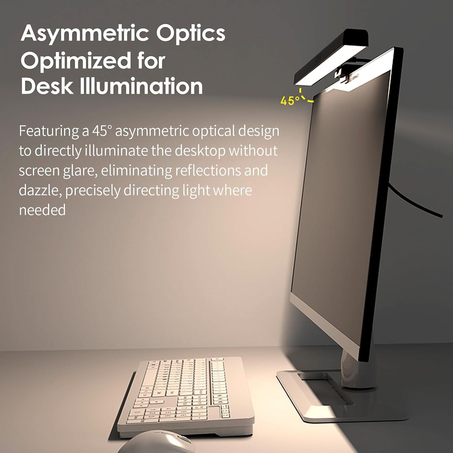 BY-J [2025 Upgraded Version Eye Protection Study Desk Lamp Student Desk Bedside Dressing Table Magnetic Wall-Mounted 42cm Long Cool Light Rechargeable Student Dormitory Children's Reading Light
