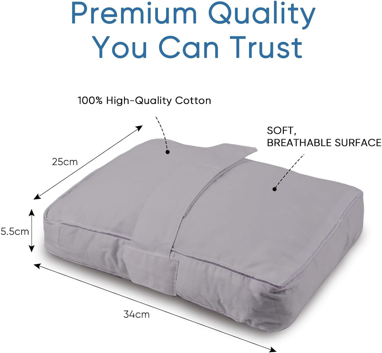 Knee Pillow with Adjustable Securing Strap for Side Sleepers | Fully Supports Knees & Thighs, Leg Support with Soft Strap, Aligns Spine, For Side Sleeping Between Legs, Orthopedic Relief