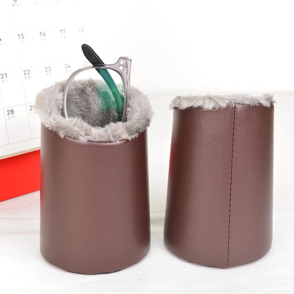 Pack of 2 Plush Lined Eyeglasses Holder Stand Case Glasses Protective Holder for Desks or Nightstands