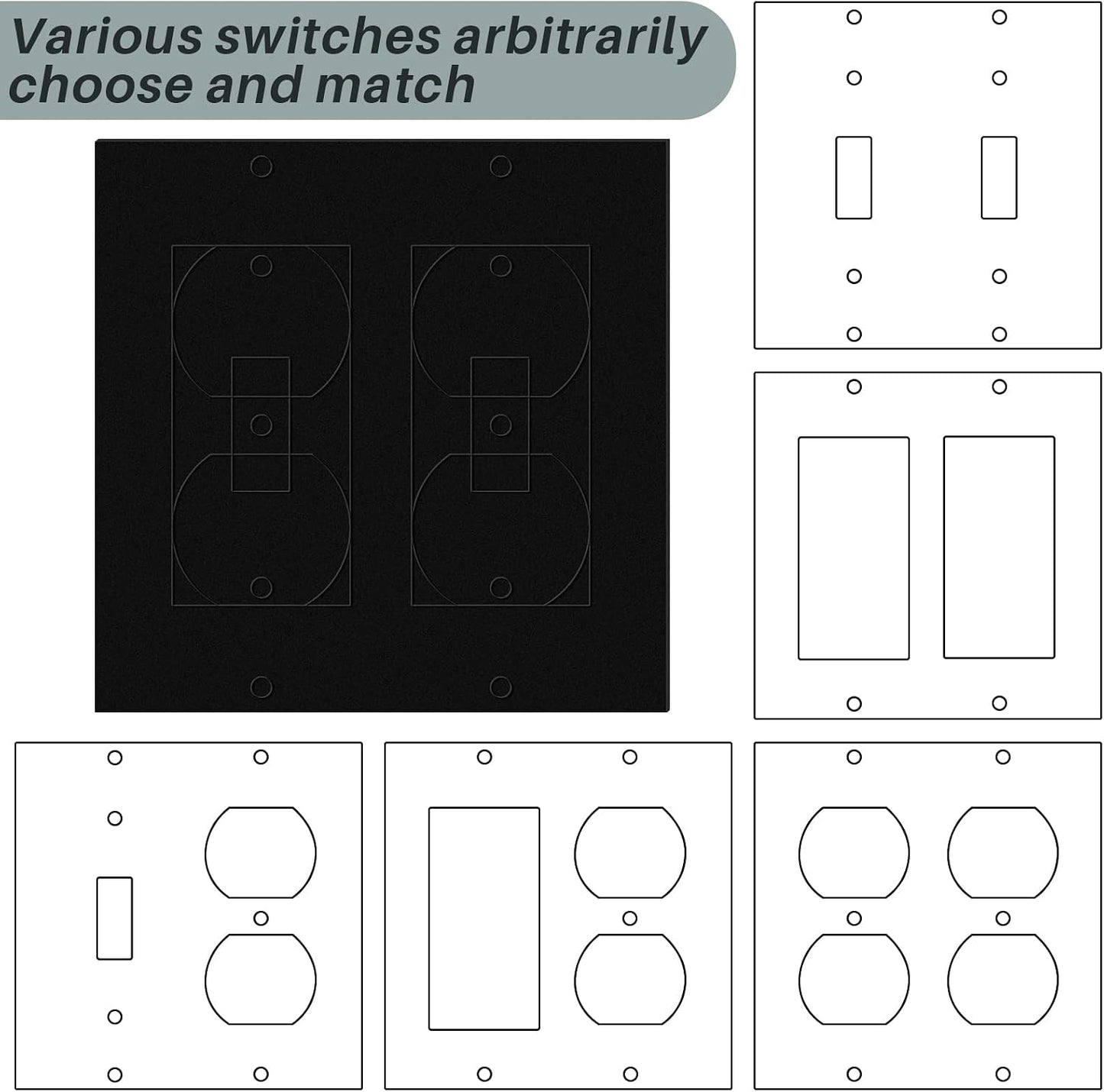 Tondiamo 40 Pcs White Wall Insulation Gasket Rectangle Wall Plate Outlet Sealers Foam Replacement Weatherproof Gasket Sealer Energy Saving for Electrical Outlet Plates Switch Covers