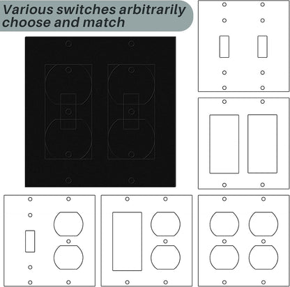 Tondiamo 40 Pcs White Wall Insulation Gasket Rectangle Wall Plate Outlet Sealers Foam Replacement Weatherproof Gasket Sealer Energy Saving for Electrical Outlet Plates Switch Covers