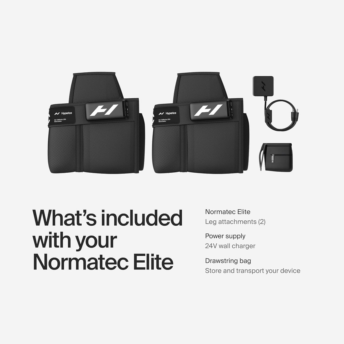 Hyperice Normatec Elite Wireless Compression Boots Recovery Size Standard | Increase Circulation | Symmetrical Massage | Bluetooth | Reduce Aches Pains | Pressure Sensor Feedback | 7 levels | Portable