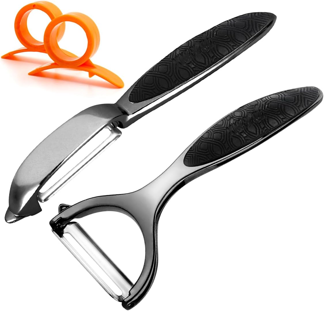 Vegetable Peeler, Stainless Steel Multi-function Potato Fruit Peeler Set, Y & I Shape Swivel Blades Kitchen Household Peeling Tools