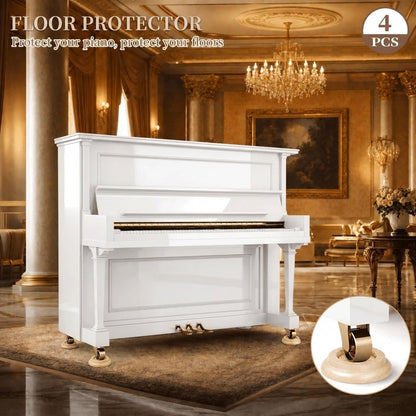 Caster Cups,Piano Caster Cups Furniture Coasters for Hardwood Floors Wood Floor Protectors for Furniture Piano Floor Protectors (Natural)