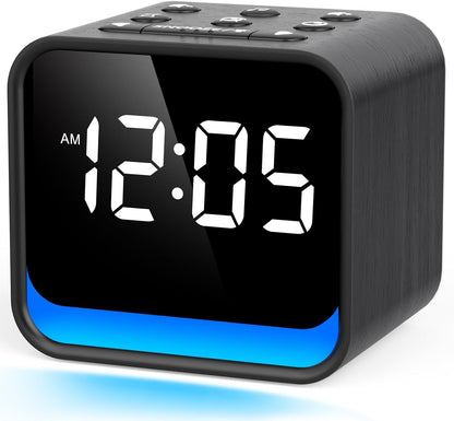 Housbay Wooden Sound Machine Alarm Clock for Bedrooms - Gentle Wake-Up with Birdsong, White Noise for Sleeping, Small Digital Clock for Phone-Free Routine