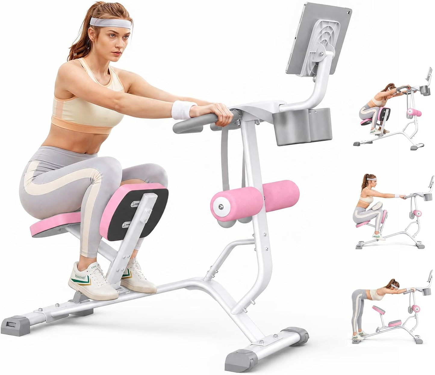 MERACH Full Body Stretch Machine Back Stretcher, 350LBS Weight Capacity | Relieves Back Pain, Extra Wide Seat, Flexibility Training, Padded Seat, Exercise Guide Chart, Stable Steel Frame, Home Gym