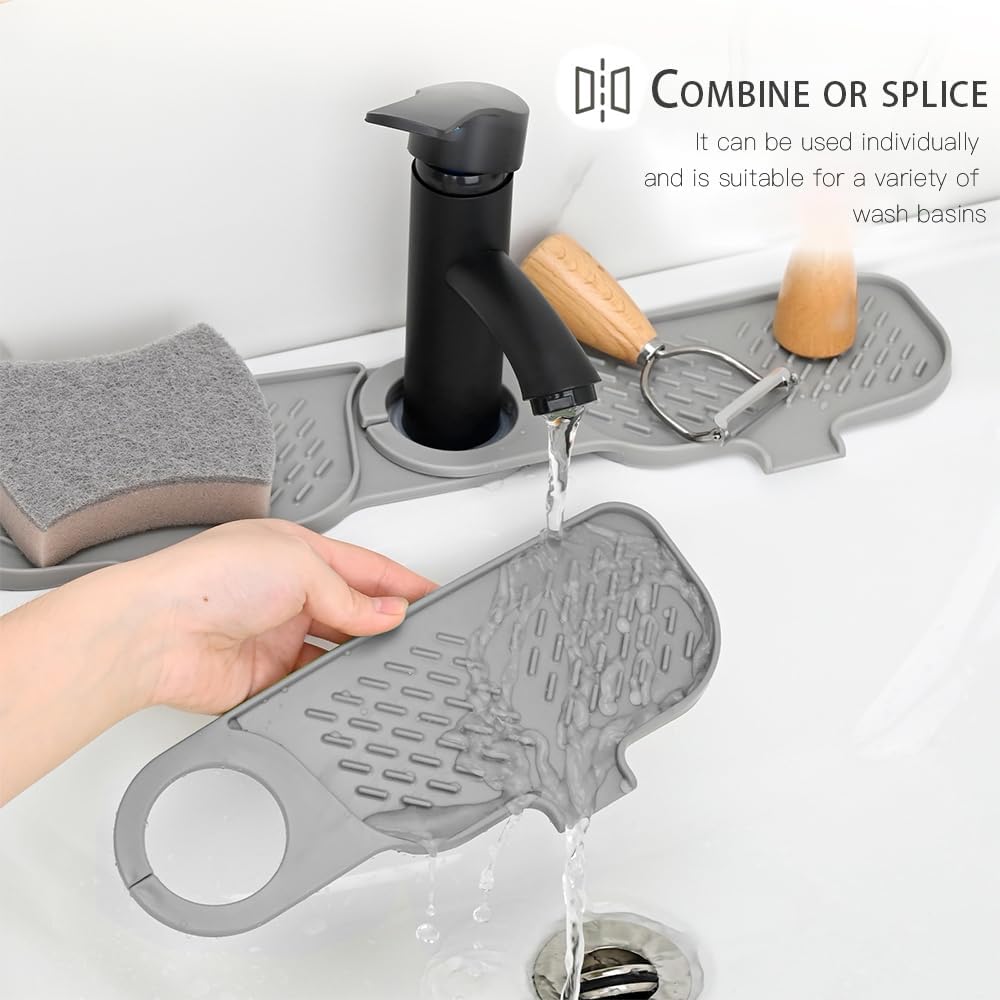 Kitchen Sink Faucet Mat, Faucet Draining Mat, Faucet Sink Splash Guard for Kitchen Sink, Sink Mat Kitchen Essentials for New Home, Drip Catcher for Kitchen, Bathroom Faucet Protector