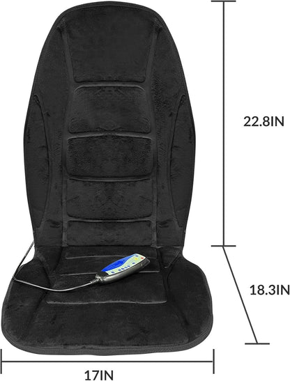 Back Massager with Heat, Massage Chair Pad with 5 Vibrating Modes, 2 Heat Levels Electric Massage Seat Cushion, Massage Pad for Back Pain Relief, Birthday Gifts for Men Husband Him Dad Mom Her