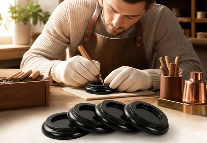 Caster Cups,Piano Caster Cups Furniture Coasters for Hardwood Floors Wood Floor Protectors for Furniture Piano Floor Protectors (Natural)