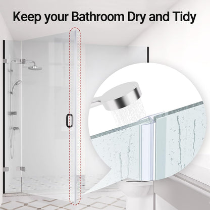 AmazerBath 3-Pack 15.75" Shower Door Bottom Seal for 3/8"(10mm) Glass - 3 Section Segmented Shower Installation Kit Frameless Glass Door Seal Strip