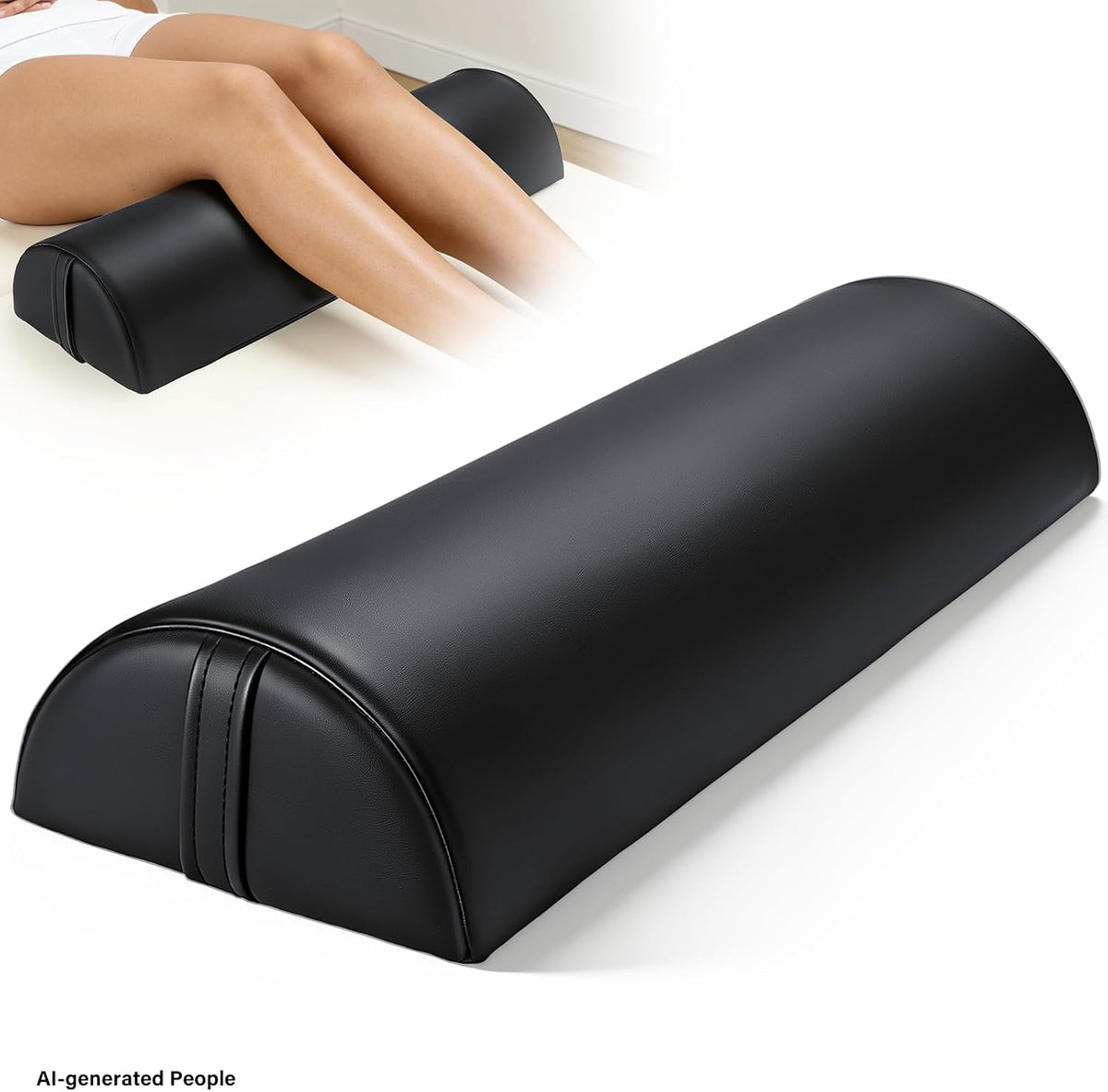 Half Moon Bolster Pillow for Leg, 21 x 6 x 3 in Knee Support Pillow Pad