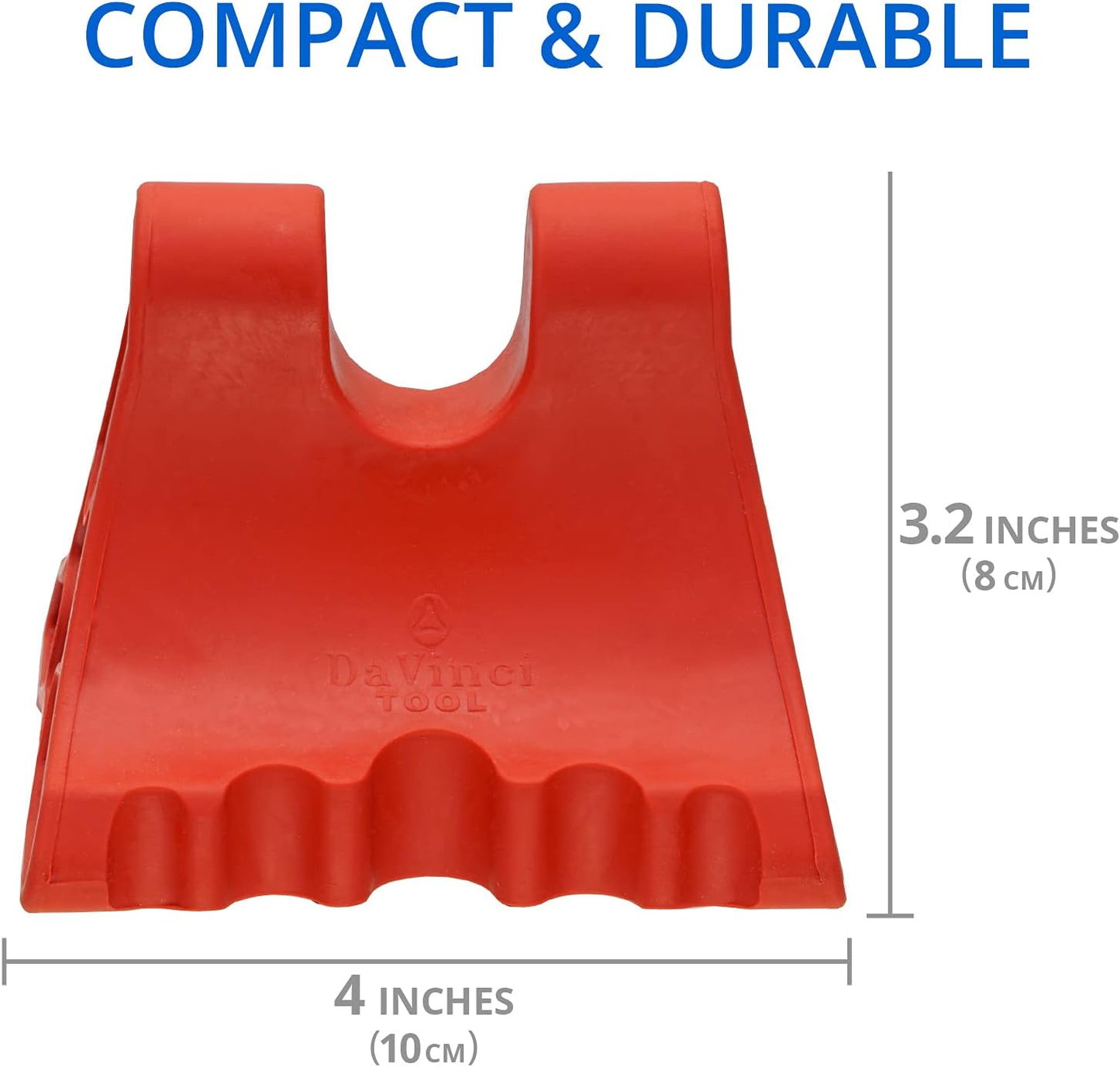 Body Back Davinci Tool - Neck Massager for Pain Relief Deep Tissue - Red | FSA Eligible USA Made Firm Neck Massager, Occipital Release Tool, Pressure Point Massage Tool for Plantar Fasciitis