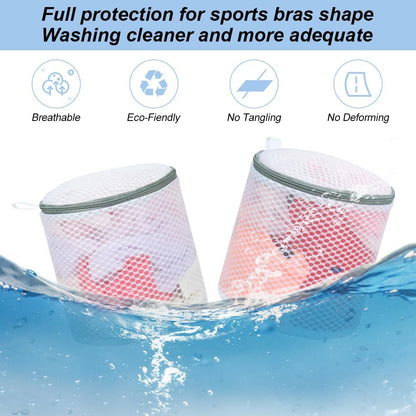 Vivifying Shoe Washing Machine Bag, 2 Pack Honeycomb Mesh Laundry Bag with Zipper for Sneakers, Running Shoes, Sock, Bras, Delicates and Toys