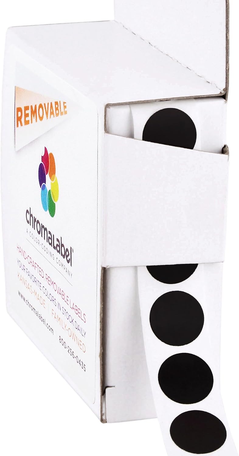 Removable Green Dot Stickers, 1/2 Inch, 1000/Box | Inventory Circle Labels with Removable Adhesive for Offices, Classrooms, Food Service, and Medical Settings. Made in USA