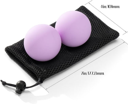 SUBCULTUREPICK Massage Lacrosse Balls for Myofascial Release,Yoga Deep Tissue Massage,Trigger Point Therapy and Foot Plantar Fasciitis,Muscle Soreness Massager Ball (2 Packs) (Black)