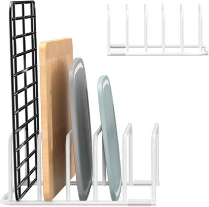 Fikoksol Cutting Board Organizer Storage, Baking Sheet Rack under Cabinet | Heavy Duty Cookie Sheet Organizer, Metal Cutting Board Holder, Space-saving Plate Holder for Cabinet, Tray Divider for Drawer