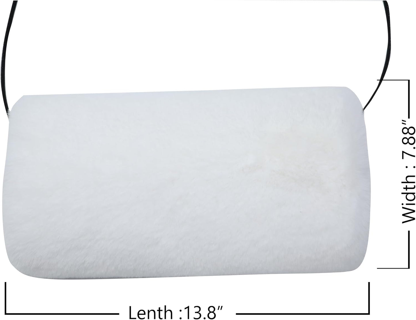 Faux Fur Hand Muff for Women Winter Hand Warm Warmer with PU Leather Strap