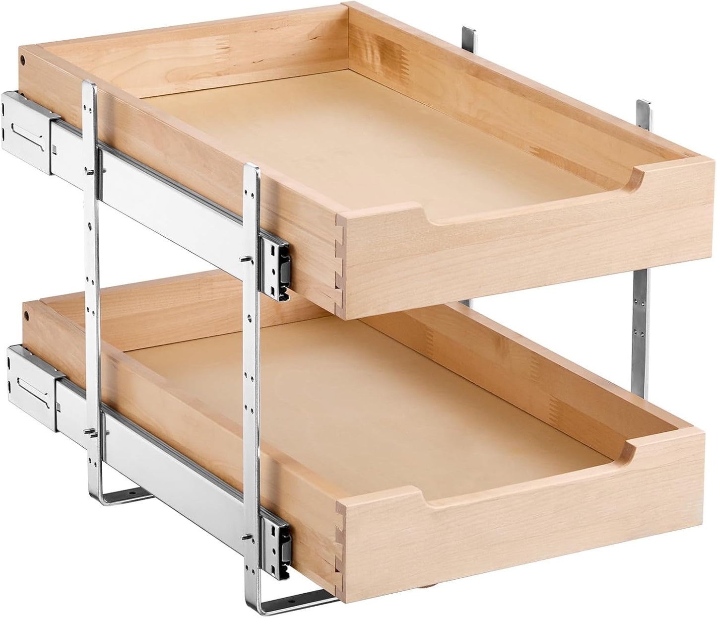 VEVOR Pull Out Cabinet Organizer, 14"W x 21"D Cabinet Drawer, Soft Close Slide out Shelf, Heavy-Duty Sliding Wood Drawer, Bottom Mount Size（14.5"W x 23"D）and Side Mount Size（15"W x 23"D） | Heavy-Duty Sliding Shelf with Bottom or Side Mounting for