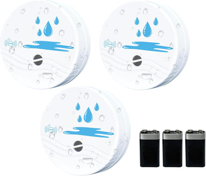 5 Pack Water Leak Detectors for Home | Water Sensor Alarm Leak Detector, 100dB, Waterproof, Kitchens, Bathrooms, Laundries, Sinks, Basements, Battery Included